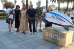 Exposició de tortugues laüt en el passeig Jaume I de Salou