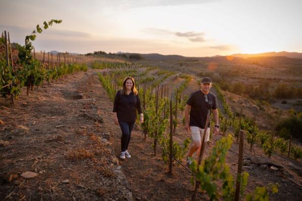 Merche Dalmau en la viñas Domini de la Cartoixa Clos Galena