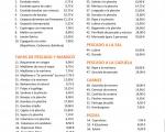 Carta del Restaurant Disset; Salou.Costa Daurada 3